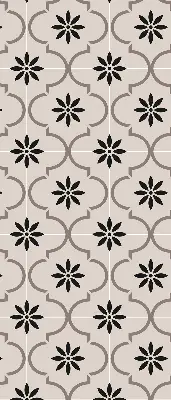 Estores de rolo interiores blackout para janela Azulejo marroquino em forma de flor