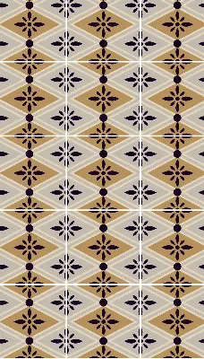 Estores de rolo blackout para porta de varanda Flor em forma de losango