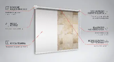 Estores de rolo interiores blackout Azulejos