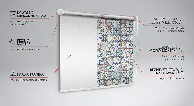 Estores de rolo blackout para porta de varanda Mandala