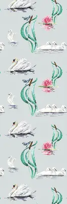 Estores de rolo interiores blackout Cisnes e patos
