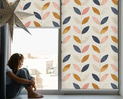 Estores de rolo interiores blackout Folhas