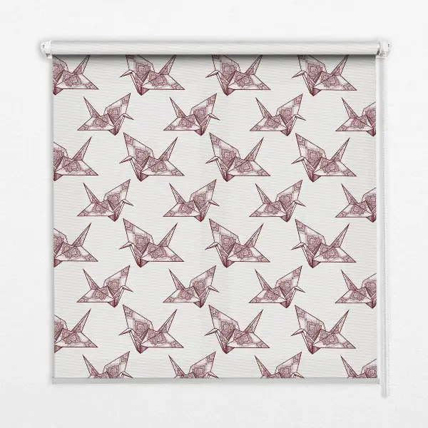 Estores de rolo interiores blackout para janela Cisnes de origami
