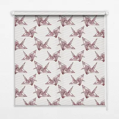 Estores de rolo interiores blackout para janela Cisnes de origami