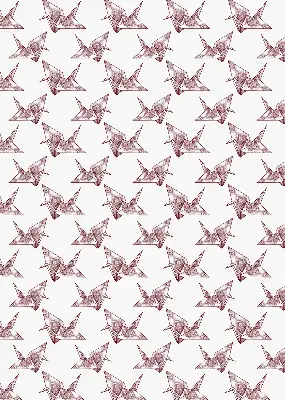 Estores de rolo interiores blackout para janela Cisnes de origami
