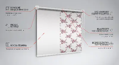 Estores de rolo interiores blackout para janela Cisnes de origami