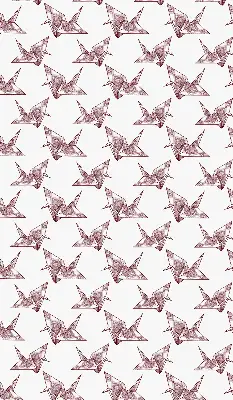 Estores de rolo interiores blackout para janela Cisnes de origami