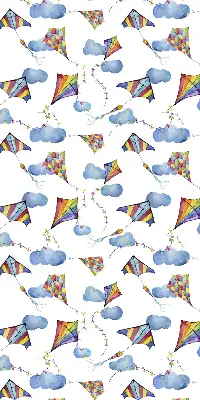 Estores de rolo blackout para janela Pipas coloridas