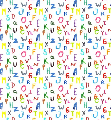 Estores de rolo blackout para porta de varanda Letras coloridas