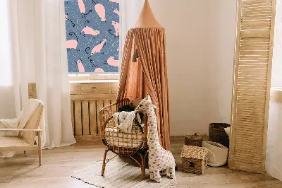 Estores de rolo interiores blackout para janela Gatos cor-de-rosa
