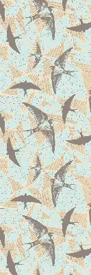 Estores de rolo em tecido blackout Andorinhas