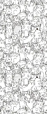 Estores de rolo interiores blackout para janela Gatos desenhados