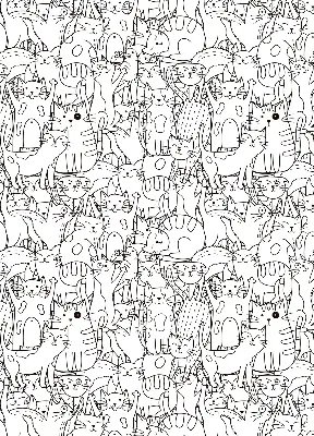 Estores de rolo interiores blackout para janela Gatos desenhados