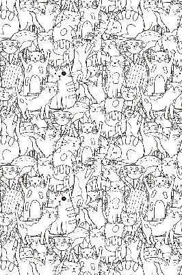Estores de rolo interiores blackout para janela Gatos desenhados
