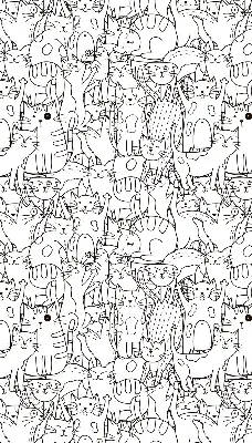 Estores de rolo interiores blackout para janela Gatos desenhados