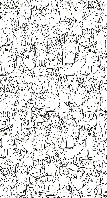 Estores de rolo interiores blackout para janela Gatos desenhados