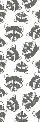 Estores de rolo interiores blackout para janela Guaxinins desenhados
