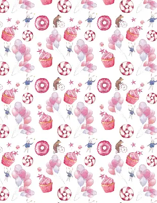 Estores de rolo interiores blackout Balões cor-de-rosa, donuts e coelhinhos.