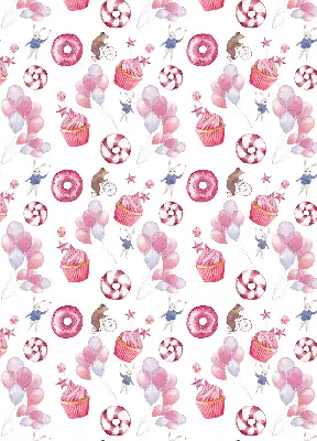 Estores de rolo interiores blackout Balões cor-de-rosa, donuts e coelhinhos.