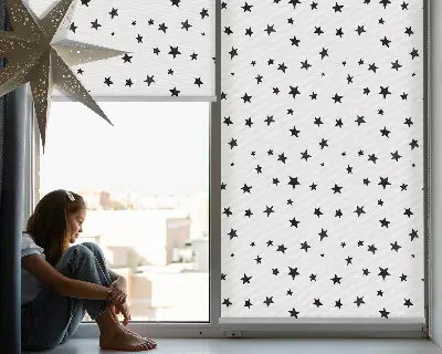 Estores de rolo interiores blackout para janela Estrelas