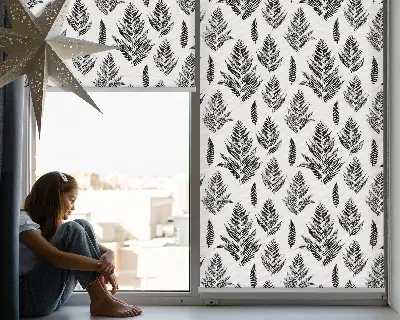 Estores de rolo blackout para janela Folhas pintadas
