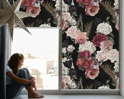 Estores de rolo interiores blackout Um buquê de rosas