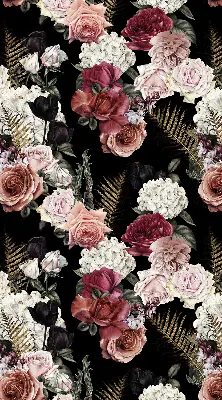 Estores de rolo interiores blackout Um buquê de rosas
