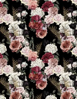 Estores de rolo interiores blackout Um buquê de rosas