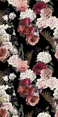 Estores de rolo interiores blackout Um buquê de rosas