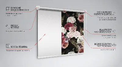 Estores de rolo interiores blackout Um buquê de rosas