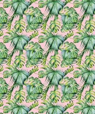 Estores de rolo em tecido blackout Variedades de folhas tropicais