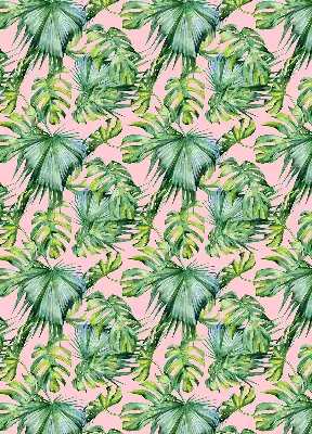 Estores de rolo em tecido blackout Variedades de folhas tropicais