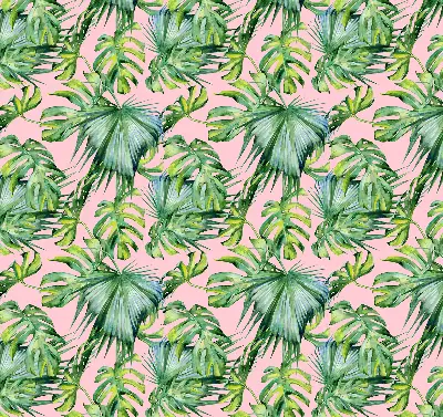 Estores de rolo em tecido blackout Variedades de folhas tropicais