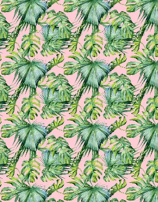 Estores de rolo em tecido blackout Variedades de folhas tropicais