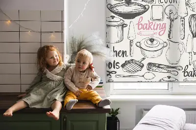 Estores de rolo interiores blackout para janela Utensílios de cozinha