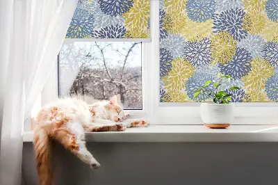 Estores de rolo interiores blackout para janela Plantas pintadas
