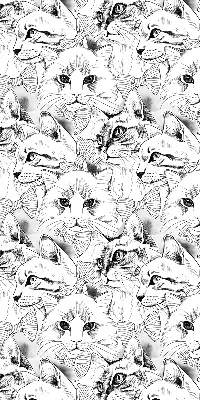 Estores de rolo em tecido blackout Gatos desenhados
