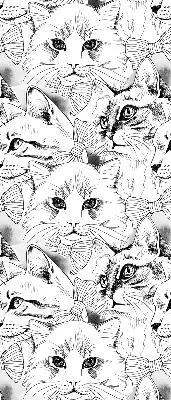 Estores de rolo em tecido blackout Gatos desenhados