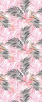 Estores de rolo em tecido blackout Folhas rosa e pretas