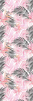 Estores de rolo em tecido blackout Folhas rosa e pretas