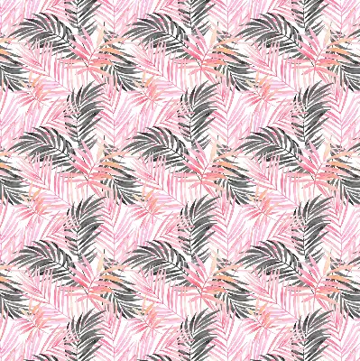 Estores de rolo em tecido blackout Folhas rosa e pretas