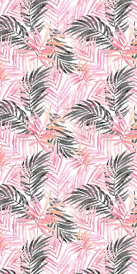 Estores de rolo em tecido blackout Folhas rosa e pretas