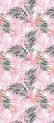 Estores de rolo em tecido blackout Folhas rosa e pretas