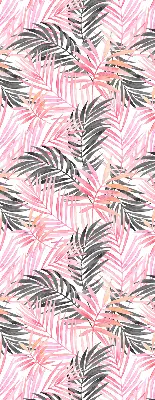 Estores de rolo em tecido blackout Folhas rosa e pretas