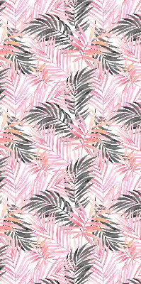 Estores de rolo em tecido blackout Folhas rosa e pretas