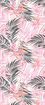 Estores de rolo em tecido blackout Folhas rosa e pretas