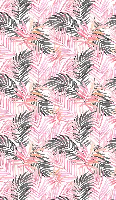 Estores de rolo em tecido blackout Folhas rosa e pretas