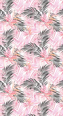 Estores de rolo em tecido blackout Folhas rosa e pretas