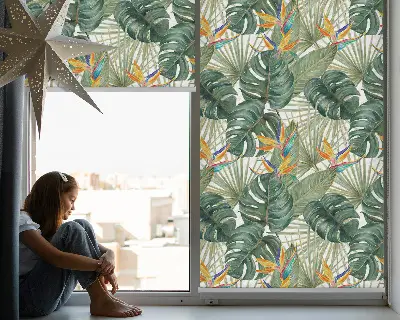 Estores de rolo interiores blackout Plantas tropicais