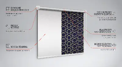 Estores de rolo interiores blackout para janela cubo 3D